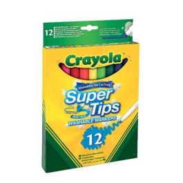 Crayola 7509 12 Rotuladores Super Punta Lavables para Niños