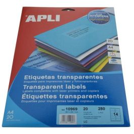 Etiquetas Adh.Impr.Apli A4 Polyester Transluc.Mate Ls-Cp Blister 20H 99,1X38,1 Mm C.Romos 280 Uds.(10969) Precio: 26.49999946. SKU: B187S5PRSS