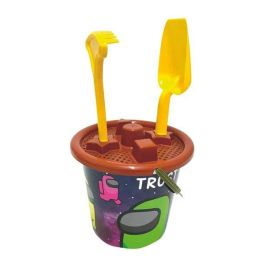 AVC Juego de Cubos de Playa con Pala, Rastrillo y Cedazo - Surtido de Colores - Modelos Surtidos