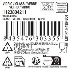 La Mediterranea Vaso Ariza 400 ml (36 Unidades)