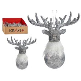 Adorno Arbol Navidad Reno Plateado Krist+ 13X15CM (48 Unidades) Precio: 74.69000033. SKU: B14BS9G6PP
