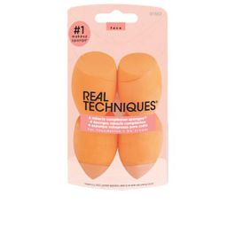Real Techniques Esponja de Maquillaje Miracle Complexion - Pack 4 esponjas sin látex para base líquida y crema, cobertura impecable