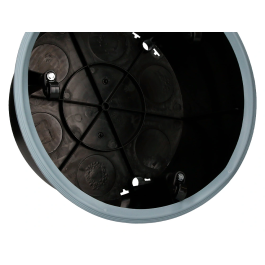 Q-connect Taburete Negro ABS con Ruedas Retráctiles y Dos Niveles, Resistente hasta 150 kg