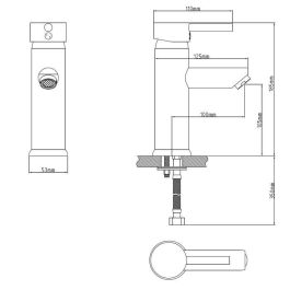 Edouard Rousseau Grifo mezclador de lavabo Dover Cromado, Cartucho Cerámico Ø 40mm, Ahorro de Agua Eco-Stop, Cuerpo de Latón, 5 Años Garantía Edouard Rousseau Grifo mezclador de lavabo Dover Cromado, Cartucho Cerámico Ø 40mm, Ahorro de Agua Eco-Stop, Cuerpo de Latón, 5 Años Garantía