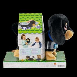 Bizak 64559091 Waggles, Mi Perrito Salchicha interactivo que camina, ladra, mueve la cola. Peluche suave, incluye correa