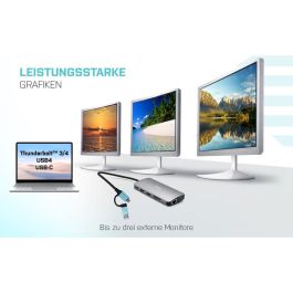 Hub USB i-Tec CANANOTDOCKPD Plateado