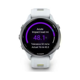 Garmin Forerunner 965 Reloj Inteligente Deportivo GPS Titanium 47mm Pantalla AMOLED Táctil 1.4" Blanco, Compatible con iPhone y Android, Batería 26h, 56g, Forerunner965