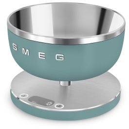 Smeg KSC01EGMWW Báscula de cocina electrónica, 5 kg, 1 g, Verde claro, Acero inoxidable, Aluminio, Plástico, Encimera