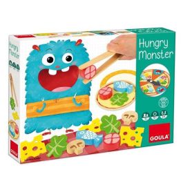 Juego de destreza hungry monster de madera goula, prepara la pizza antes de que el monstruo tragón se lo coma