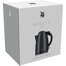 WMF 0413020072 Stelio - Hervidor de Agua Eléctrico de 1.7L, 2400W, Negro, de Acero Inoxidable, con Apagado Automático