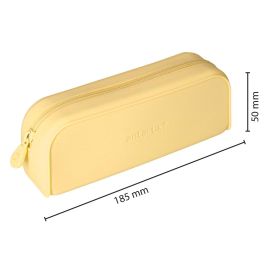 Estuche Portatodo Antartik Prisma Silicona Soft Rectangular 185x50x75 mm Color Amarillo