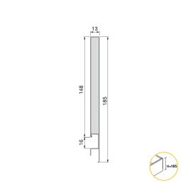 Emuca Cajón exterior Concept 30kg de altura 185mm, profundidad 350mm, Acero, Gris antracita