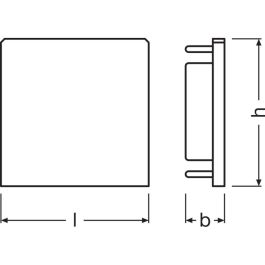 Ledvance LVE-4058075277458 PW03/EC Tapón Final para Perfil Ancho Tiras LED - Pack 2 Unidades