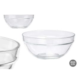 Vivalto Bol Apilable de Vidrio Transparente de 2.1 L, Ø23x10 cm - Apto Lavavajillas y Congelador (8 Unidades) Precio: 26.49999946. SKU: B18SMSDDWA
