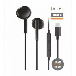Tech One Tech Auriculares Eartech con Micrófono, USB-C, Reducción de Ruido, Compatibles con Apple/Android/Windows, Negro Precio: 6.50000021. SKU: B1EWVZJVJC