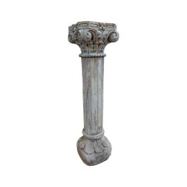 DKD Home Decor Columna Item Home Natural Madera Tallada 25 x 120 x 25 cm