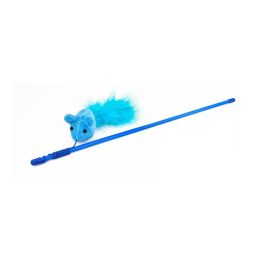 Nayeco Juguete para gatos vara con ratón y pluma 48 cm, mejora coordinación Precio: 3.58999982. SKU: S7909527