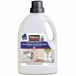 Rubson Tratamiento incoloro para paredes interiores húmedas y salitre 0.75L - Impermeable, Antisales, Endurecedor de yeso, Sin disolventes