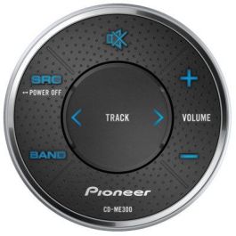 Pioneer CD-ME300 Control Remoto Marino Alámbrico para Audio con Botones Retroiluminados y Resistencia al Agua IPX7 Negro/Plata
