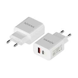 Aisens Cargador USB-C PD3.0 + USB-A QC3.0 20W Blanco Precio: 3.99000041. SKU: B174JEX99N