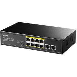 Cudy GS1010P RM PoE+ Switch Gestionable Gigabit de 8 Puertos con PoE+, Montaje en Rack