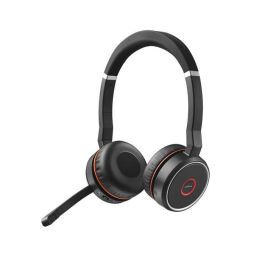 Jabra EVOLVE 75 MS Auriculares Inalámbricos con Cancelación Activa de Ruido, Busylight y Doble Conectividad Bluetooth para Oficina