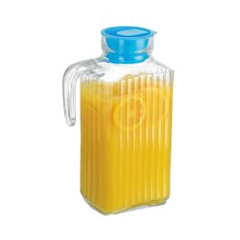 La Mediterran - Jarra de Vidrio Transparente con Tapa 1.8 L (12 Unidades)