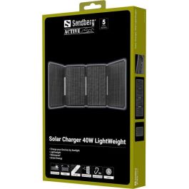Sandberg 40W LightWeight Solar Charger para Móviles, Tablets y Power Banks, Energía Verde para Exteriores