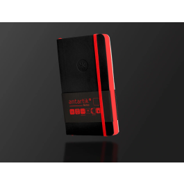 Antartik Cuaderno A6 Tapa Blanda Hojas Lisas Negro y Rojo 100 Hojas 80 gr FSC