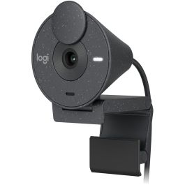 Logitech Brio 300 Webcam Full HD 1080p Foco Fijo con Micrófono Mono, Tapa de Privacidad USB-C y RightLight 2 Grafito