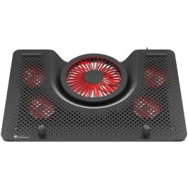 GENESIS Oxid 550 Base Refrigeradora para Portátil 17.3" (43.9 cm) 5 Ventiladores 2800 RPM, Iluminación LED Roja, Negro
