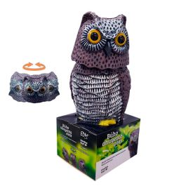 Buho con cabeza giratoria ahuyenta aves 20x38x16cm edm Buho con cabeza giratoria ahuyenta aves 20x38x16cm edm