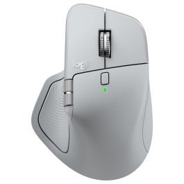 Logitech MX MASTER 4 Ratón Inalámbrico Ergonómico PALE GRAY, Respuesta Háptica, Carga USB-C, Bluetooth, 8000 DPI