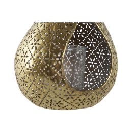 Portavela Oriental DKD Home Decor Dorado 11.5 x 13.5 x 12.5 cm