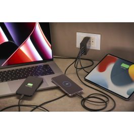Cellularline Multipower Nano 100W Cargador de Pared GaN 4 Puertos (3x USB-C 100W, 1x USB-A 18W) para Móviles, Tablets y Portátiles