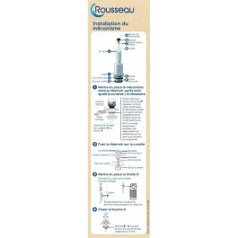 Rousseau AAAAX63332 Kit Cisterna Inodoro Extraíble – Certificado NF – Silencioso – Antisifonaje – Ajustable
