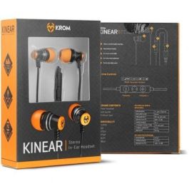 Auriculares Gaming con Micrófono Krom Kinear/ Jack 3.5/ Negros Auriculares Gaming con Micrófono Krom Kinear/ Jack 3.5/ Negros
