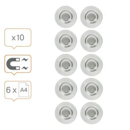 Imanes Nobo Para Pizarras De Cristal Bolsa 10 Uds. 32 Mm Transparentes