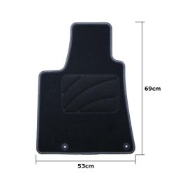 Car Lux OCCMS0003GD Alfombrillas a Medida para Maserati Levante (2016-), 5 Piezas, Ribete Velour Gris Oscuro, Antideslizantes, Emblema Bordado