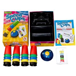 Mercurio Juego de Mesa Speed Cups, Edición Multilengua (Castellano, Catalán, Euskera, Gallego), Edad Mínima 6 Años