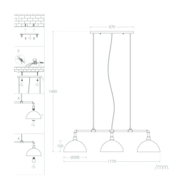 Lámpara Colgante Arlington SKD-P80016