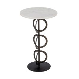 S/2 Mesa Auxiliar Blanco-Negro 38 X 38 X 63 cm