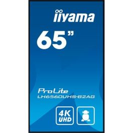 Monitor Iiyama 65" 3840X2160, Uhd, 500Cd/M2, Landscape Portrait, Mm 2X 10W, 3X Hdmi, Usb 2.0 X2, Wifi, Lan, Media Play Usb, Control Lan / Rs232C, Iisignage2 (Cms/Dms),E-Share,Android 11 Os, 24/7,Vesa Mount 400X400 (Soporte Pared Incluido) (Lh6560Uhs-