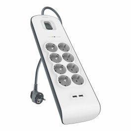 Belkin Regleta de Protección Contra Sobretensiones, 8 Tomas + 2 Puertos USB, 2.4A, 2m, Blanco-Gris Belkin Regleta de Protección Contra Sobretensiones, 8 Tomas + 2 Puertos USB, 2.4A, 2m, Blanco-Gris Precio: 30.59000032. SKU: S0441350