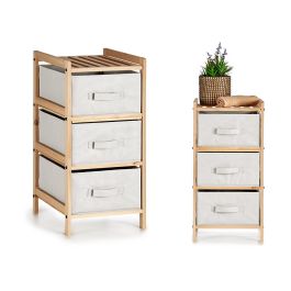 Kipit Estantería de Bambú con 3 Cajones, Organizador Blanco 34x36x66 cm, para Baño o Dormitorio (2 Unidades) Precio: 46.49999992. SKU: B1E5T4J2WD