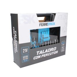 Set de taladro y accesorios Ferrestock FSKTAB101 21 V 25 Piezas