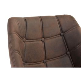 DKD Home Decor Silla Scandi Marron Oscuro Natural 62 x 81 x 60 cm (2 Unidades)