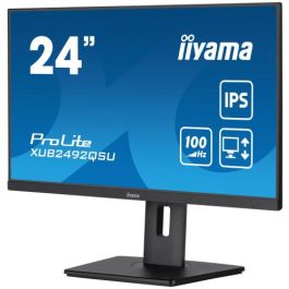 iiyama XUB2492QSU-B1 Monitor 24" WQHD IPS 2560x1440 100Hz 0.5ms HDMI DP USB Altavoces Pivot Negro