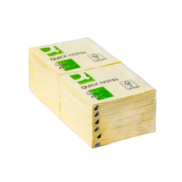 Q-connect Bloc de notas adhesivas quita y pon 76x76 mm con 100 hojas color amarillo