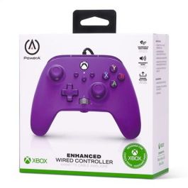 Power A 1521747-02 Mando con Cable Mejorado para Xbox Series X/S, Xbox One, Windows 10/11 - Morado Royal